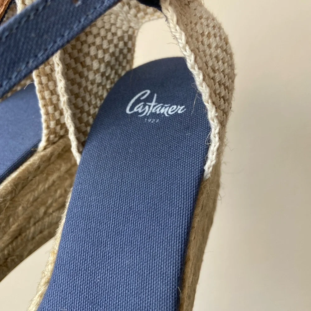 Castaner espadrille denim wedges, size 36